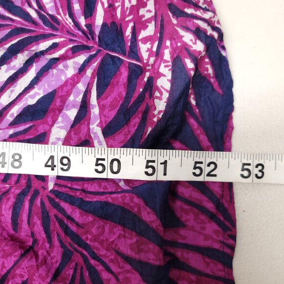 Soft Surroundings Short Sleeve Square Neck Maxi Dress Tropical Print Lined - Picture 5 of 6